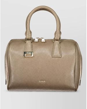 Furla Leather Shoulder Bag - Natural