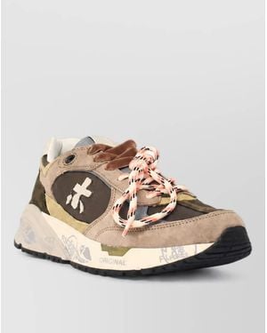 Premiata Leather Low-Top Sneakers - Natural