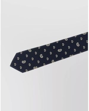 Brioni Paisley Pattern Slim Tie With Tailored Finish - Blue