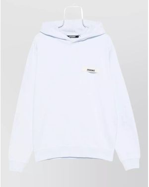 Jacquemus Hooded Crewneck Jumper Long Sleeves Ribbed Trims - White
