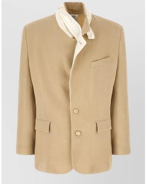 Magliano Rimini Smoking Blazer Jacket Tailored Cut - Natural