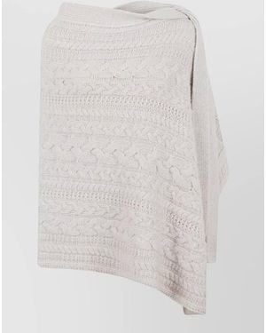 Ermanno Scervino Cashmere Cable-Knit Oversized Cardigan - White