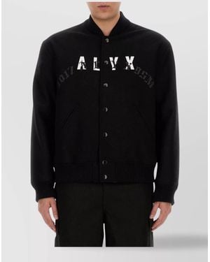 1017 ALYX 9SM Logo Embroidered Bomber Jacket - Black