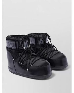 Moon Boot Satin Ankle Boots - Black