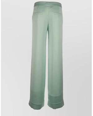 Genny High Waist Wide Leg Tailored Pants - Green