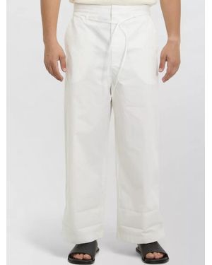 Jacquemus Poplin Wide Leg Mid Waist Shorts - White