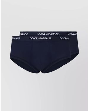 Dolce & Gabbana Two-Pack Briefs Elastic Waistband - Blue