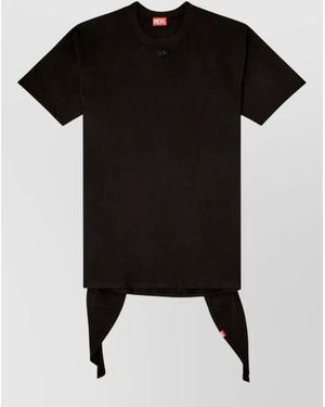 DIESEL Cotton Tie-Front Mini Dress - Black