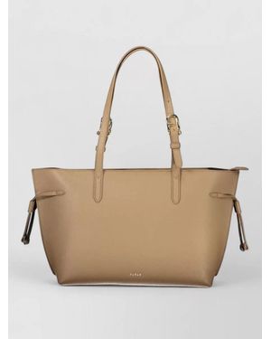 Furla Na Leather Tote Bag - Natural