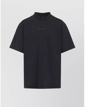 Balenciaga Short Sleeve Crew Neck T-Shirt - Black