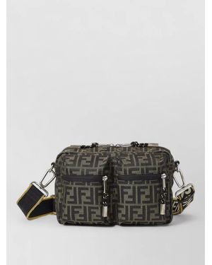 Fendi Monogram Technical Camera Bag - Grey