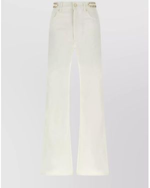 Rabanne Cotton Flared Jeans - White