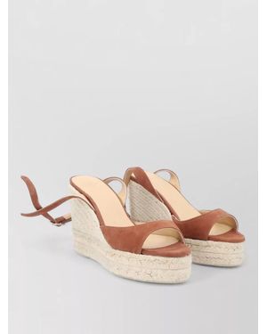 Castañer Leather Espadrille Sandals - Pink