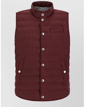 Brunello Cucinelli Down Quilted Padded Vest - Purple