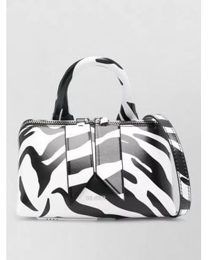 The Attico Friday Mini Zebra Pattern Leather Bag - Metallic