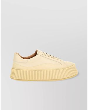 Jil Sander Wool Low-Top Trainers - Natural
