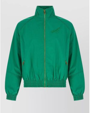Willy Chavarria Ruff Rider Track Jacket High Collar - Green