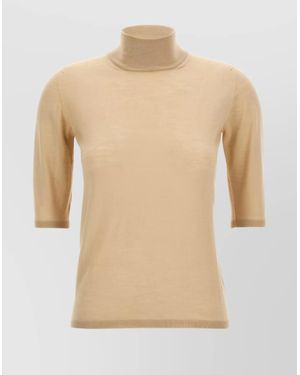 Max Mara Wool Turtleneck Jumper - Natural
