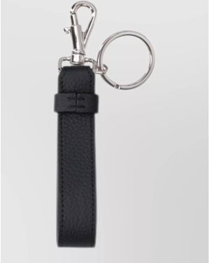 Tod's Leather Strap Keyring And Metal Hardware - Blue