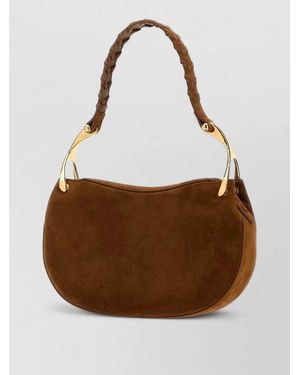 McQueen Suede Clutch Bag - Brown