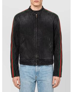Gucci Denim Regular-Fit Biker Jacket - Black