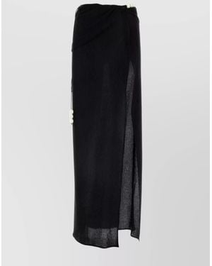 スカート Magda Butrym 03' Long Skirt With Maxi Side Split Magda Butrym 03' Long Skirt With Maxi Side Split in Black | Lyst