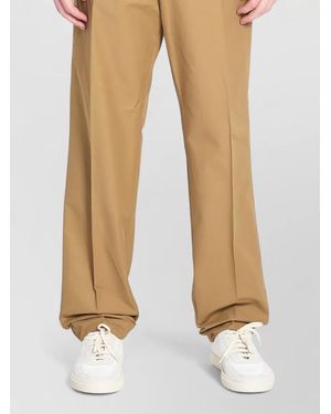 Moncler Mid-Rise Straight-Leg Trousers - Natural