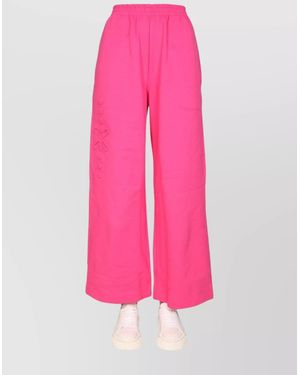 McQ Cotton Wide-Leg Jogging Trousers - Pink