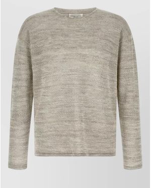 Roberto Collina Mouliné Knit Jumper Round Neck - Grey
