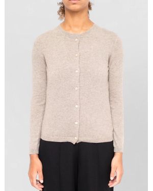 LA ROSE Cashmere Cardigan - White
