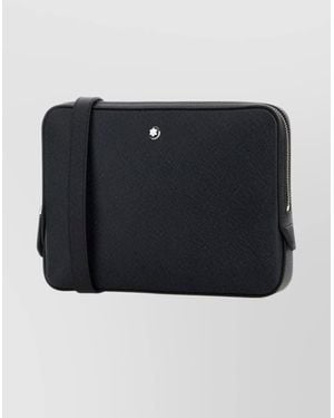 Montblanc Mini Crossbody Bag Made From Leather - Black