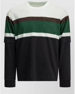 Sacai Cotton Crew-Neck T-Shirt - Green