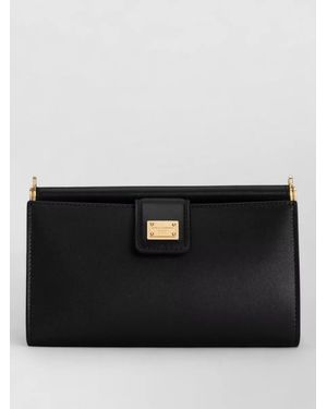 Dolce & Gabbana Devotion Leather Clutch Bag - Black