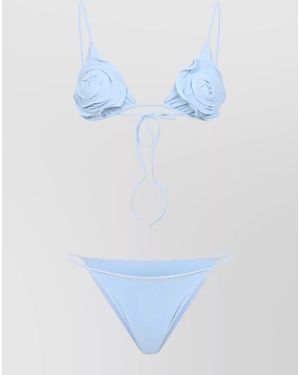 LaRevêche Sanya Bikini Triangle Top Floral Straps - Blue