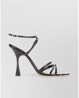 Marni Glossy Finish Strappy Open Toe Sandals - Metallic