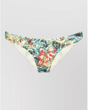 Ganni Low Rise Bikini Briefs Floral Pattern - Blue