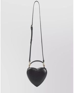 Moschino Heart Shaped Bag Adjustable Strap - White