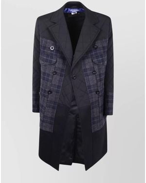 Junya Watanabe Wool Double Breasted Coat - Blue