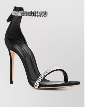 Casadei Leather Ankle-Strap Sandals - Metallic