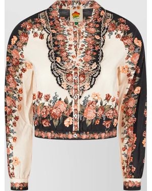 FARM Rio Cropped Jacket - Multicolor