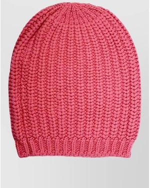 LA ROSE Costa Corto Cash Knit Hat Fresia - Red