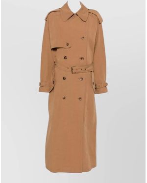 Isabel Marant Violette Cotton Trench Coat Long Cut - Natural