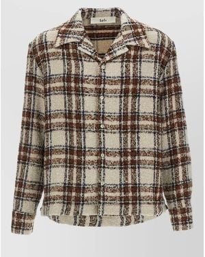 Séfr Ojai Long Sleeve Plaid Textured Shirt - Multicolor