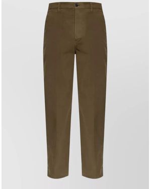 Dries Van Noten Cotton Straight-Leg Trousers - Green