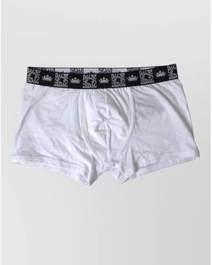 Dolce & Gabbana Stretch Cotton Boxer Briefs - Metallic