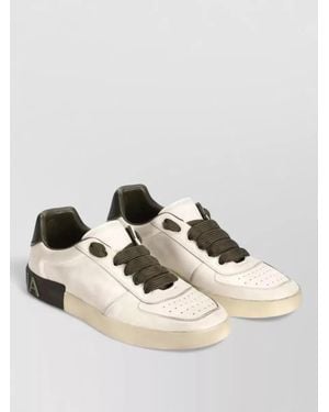 Dolce & Gabbana Low Top Trainers Block Heel Design - Natural