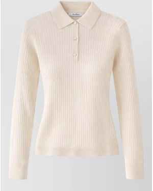 Max Mara Cashmere Silk Polo Shirt - Natural