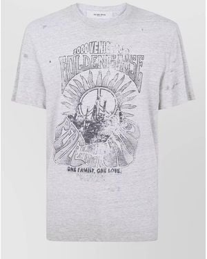 Golden Goose Printed Cotton Jersey T-Shirt - White