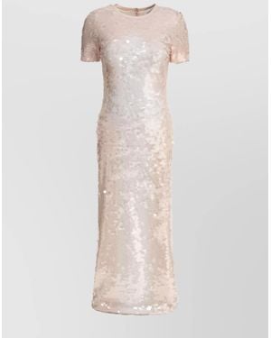 ワンピース Sportmax Midi Dress With Gradient Sequin Effect Sportmax Midi Dress With Gradient Sequin Effect in White | Lyst