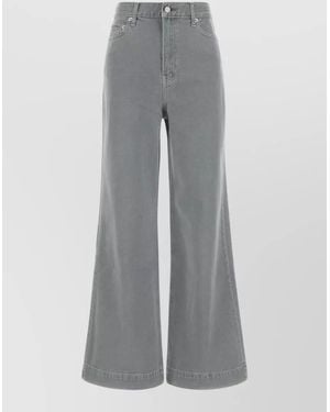 Calvin Klein High Waist Wide Leg Denim Jeans - Gray